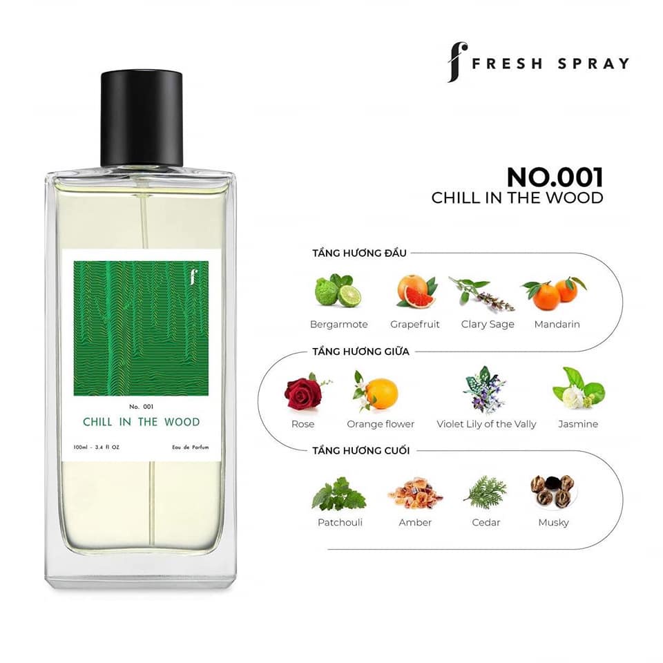 Nước hoa F Fresh Spray Chill In The Wood 100ml - Oday Cosmetics