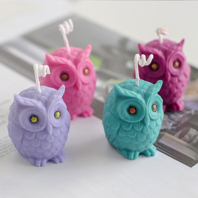 3D Owl Candle Mold Silicone Mould for Chocolate Fondant Candy Mini Soap DIY