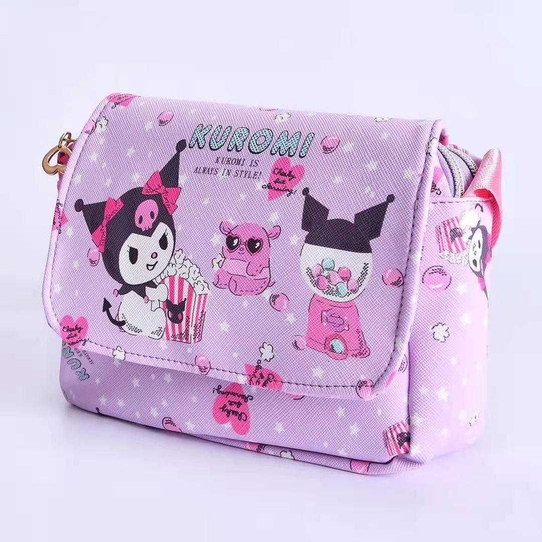 Hoạt Hình Túi Xách Thời Trang Mới Hello Kitty Túi Nữ Da Đeo Chéo Túi Đeo Vai Cinnamoroll Dây Kéo Túi Đựng Điện Thoại