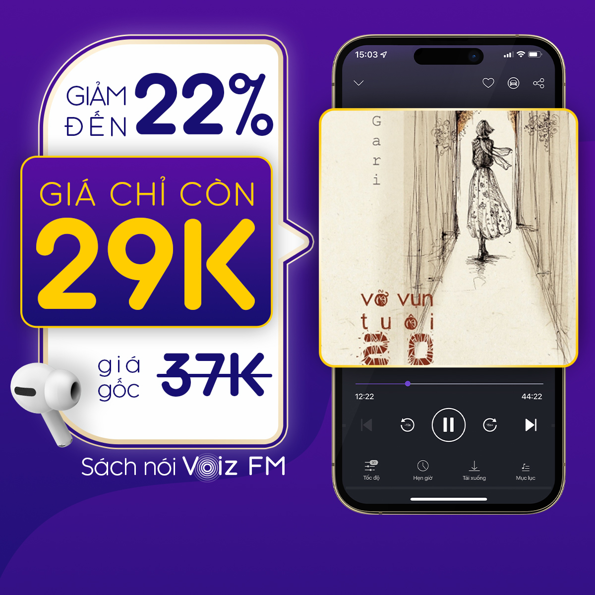 Hình ảnh [Vỡ Vụn Tuổi 20] Voiz FM - Voucher nghe Sách Nói 