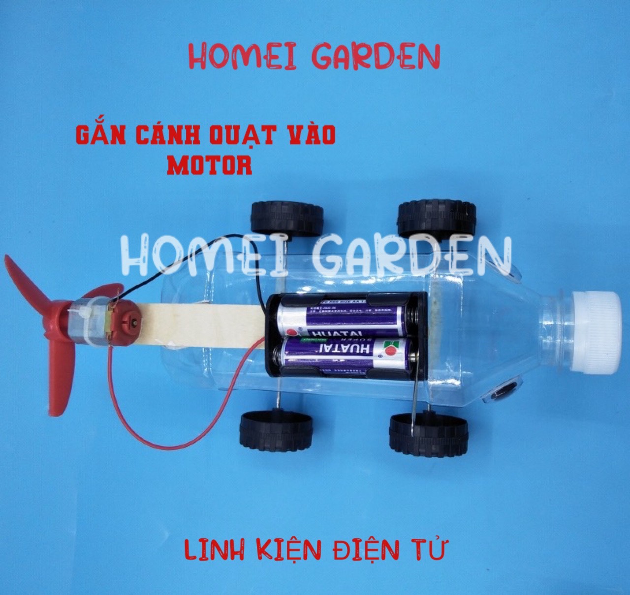 Đồ Chơi Thông Minh Steam DIY Xe Ô Tô Chạy Bằng Năng Lượng Gió Cho Trẻ - HM0178