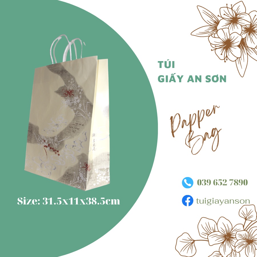 Túi Giấy Đựng Quà Siêu Xinh KT 31.5x11x38.5 cm