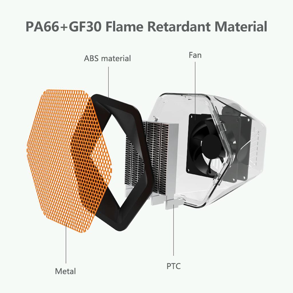600W Portable Space Heater Mini Electric Fan Heater Ceramic Heating