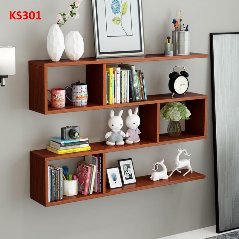 Kệ sách, kệ trang trí, kệ treo tường bằng gỗ MDF KS301