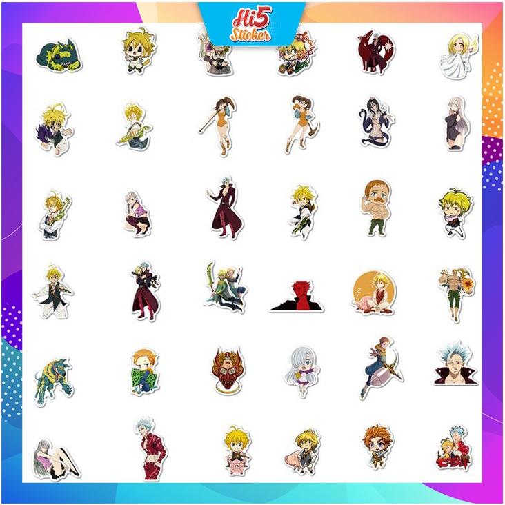 Sticker Hình Dán Trang Trí Anime Bảy Tỗi Lỗi Chết Người SevenDeadlySins ms#225