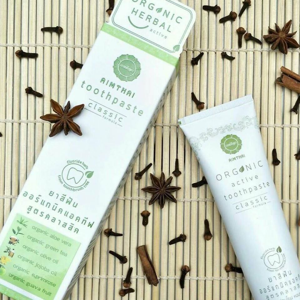 AIMTHAI ORGANIC PLUS VITAMIN C - KEM ĐÁNH RĂNG THẢO DƯỢC CÔNG THỨC WHITENING