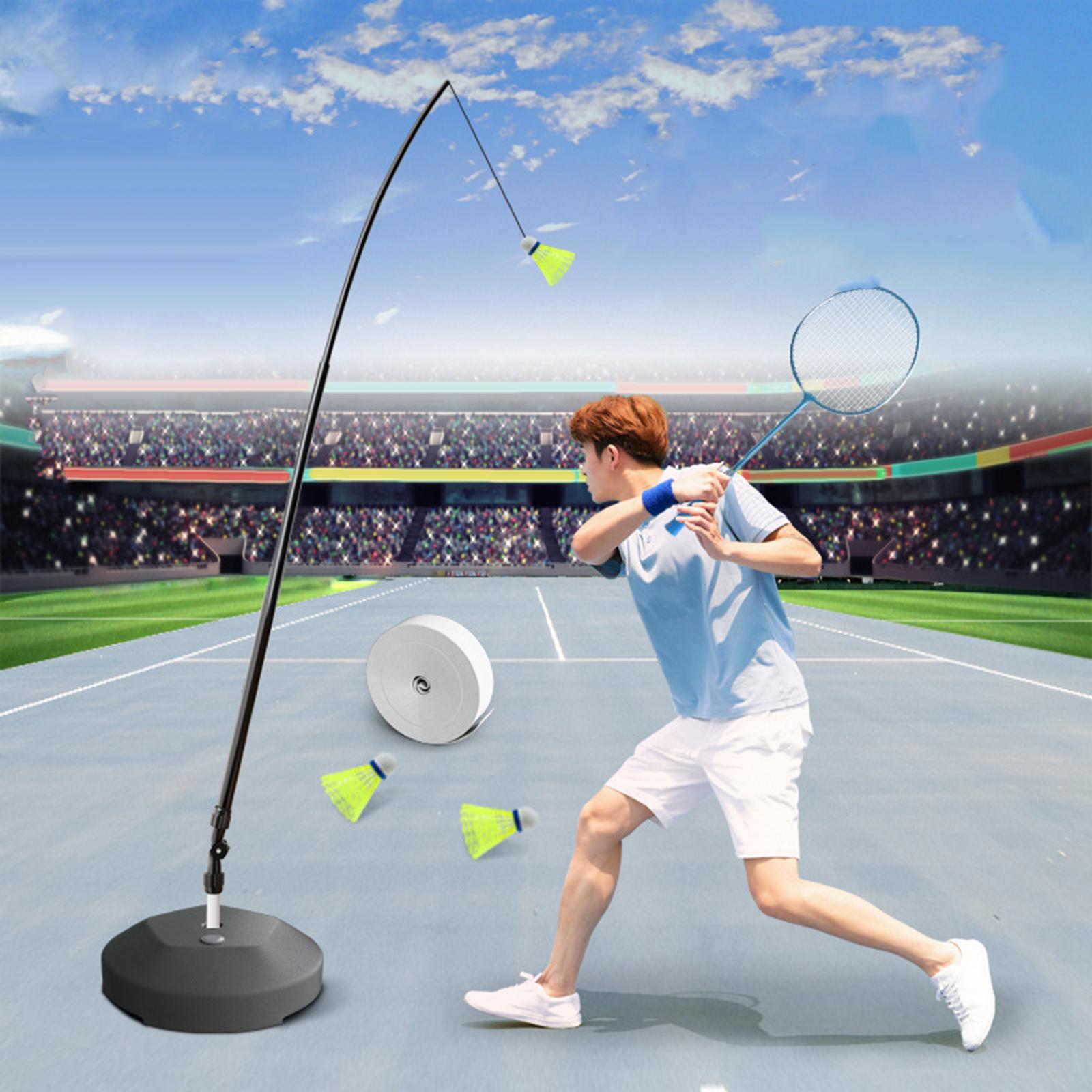 Portable Tennis Trainer Elastic Simulator Automatic Stretch Solo Badminton Trainer Device for Self Practicing Sports Adults Kids