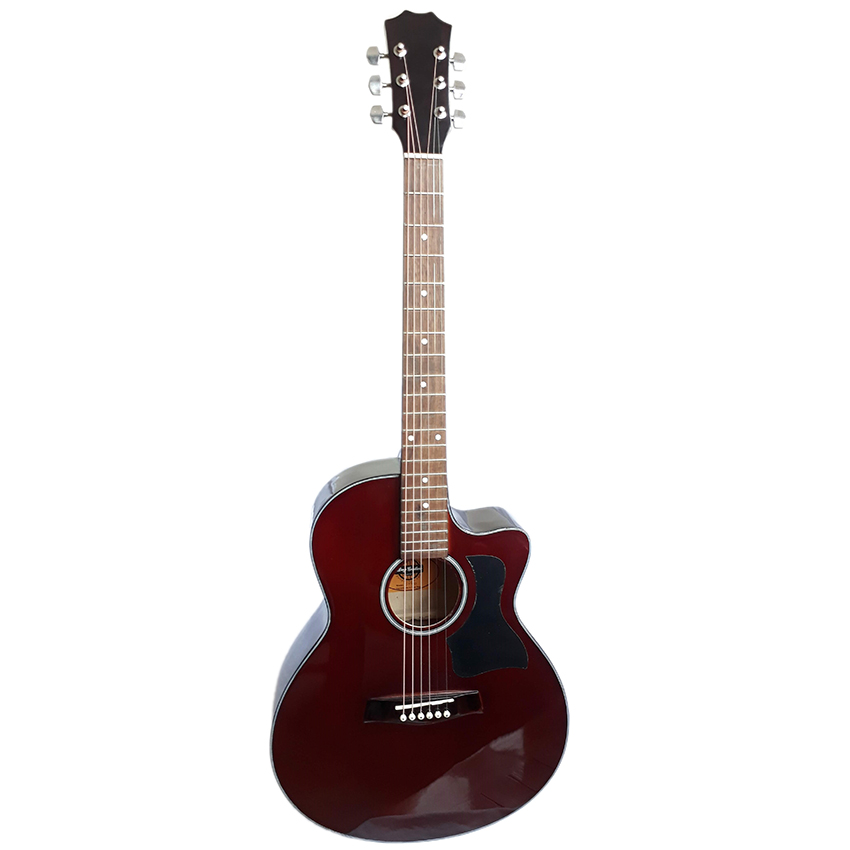 Đàn guitar acoustic DT70 có ty màu nâu đất Chất âm thanh vang tốt Dáng D có khuyết Action thấp Dành cho bạn mới tập đàn guitar