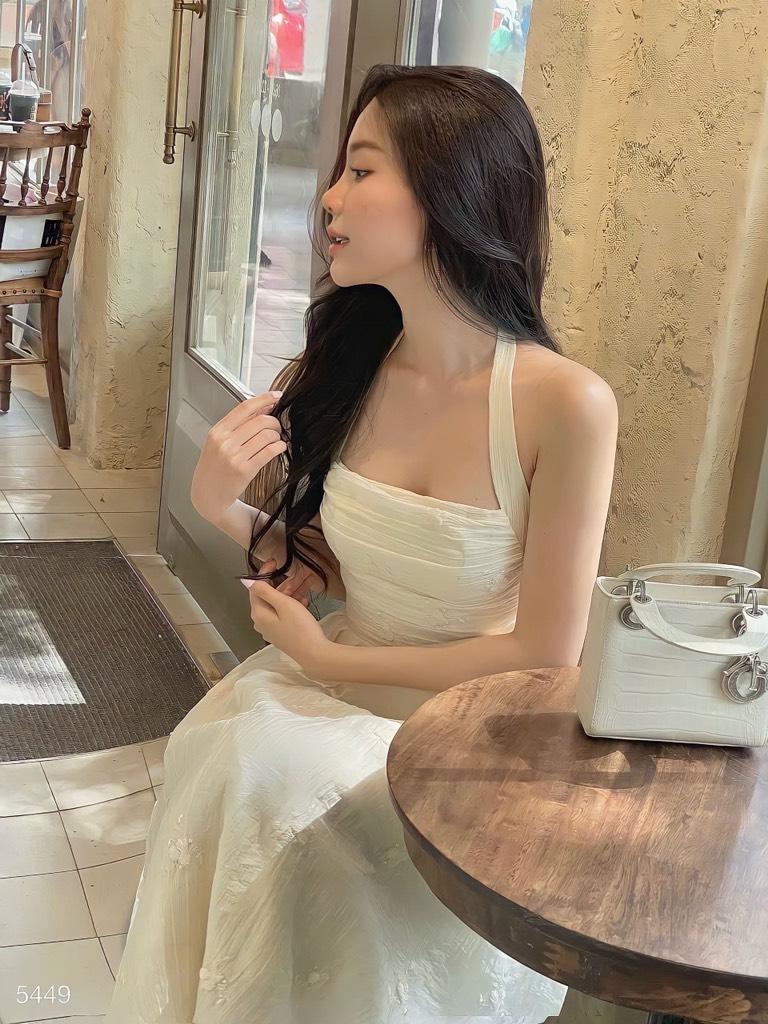 Đầm maxi cổ yếm hoa dreamy dress