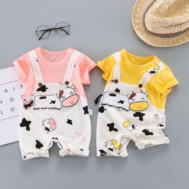 Bộ body đùi ngắn tay bodysuit cho bé trai bé gái sơ sinh - quần áo trẻ em ngắn tay vải cotton cực mềm mại