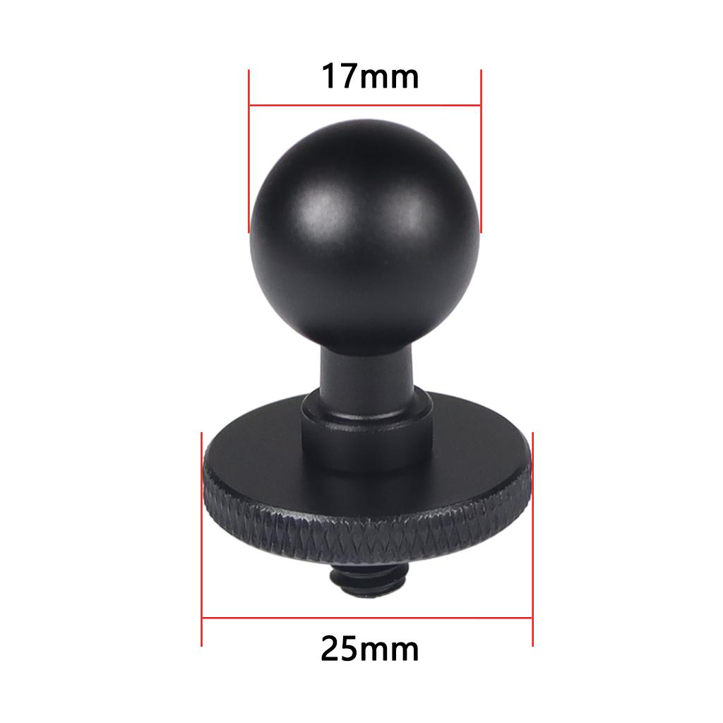 CLIP Bộ chuyển đổi đầu bóng 17mm ALUMINUM cho GoPro Hero 11 10 9 8 5 Máy ảnh Khung tự động gắn xe máy vào bộ ghi âm kim loại