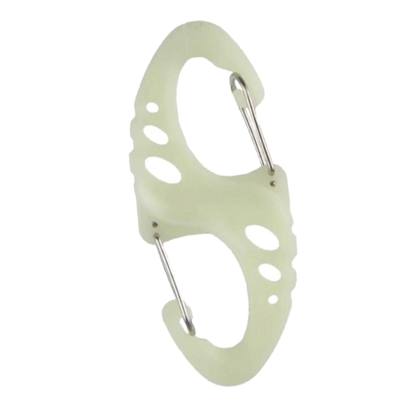 Luminous Diving Carabiner Clip Glowing Carabiner Hook Scuba Diving Hook Diving Buckle Double Ended Snap Hooks for Key Chain