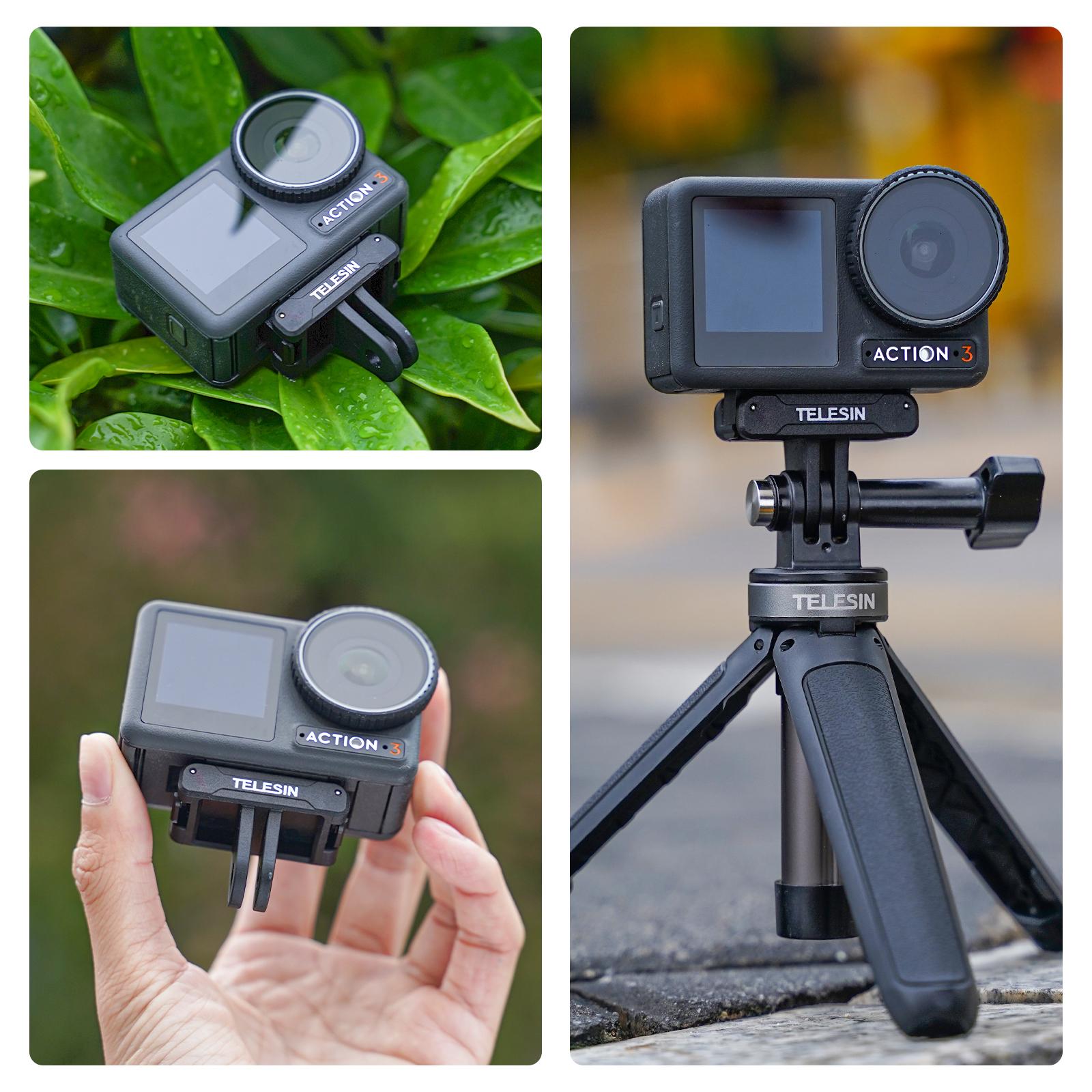 Telesin từ tính hai phụ kiện camera hành động của bộ điều hợp móng cho DJI OSMO Action 3