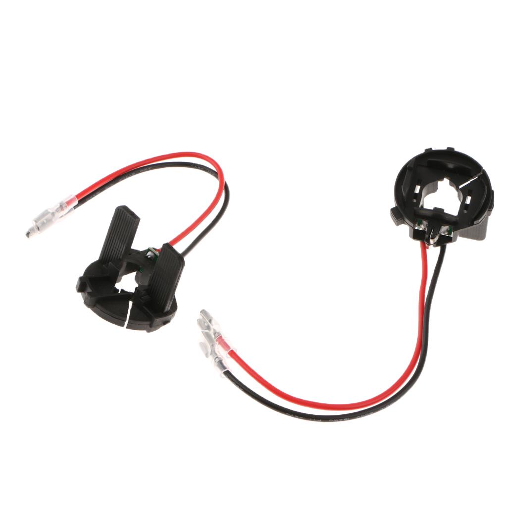 2X H7 HID Xenon Bulb Headlight Holder Conversion Kit For VW Golf MK6 MK7