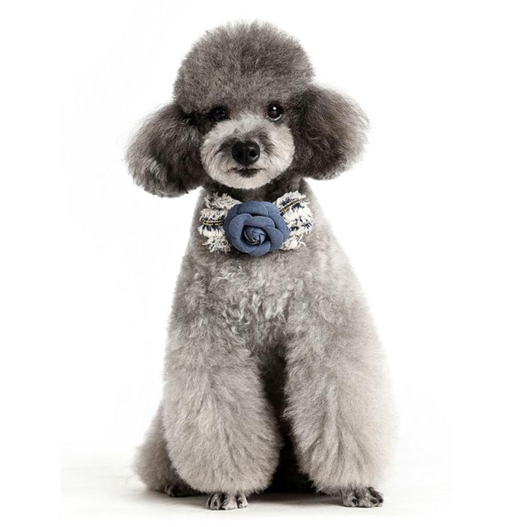 Small Medium Dog Adjustable Collar Flower Bowtie, Daily Dog Grooming Costume