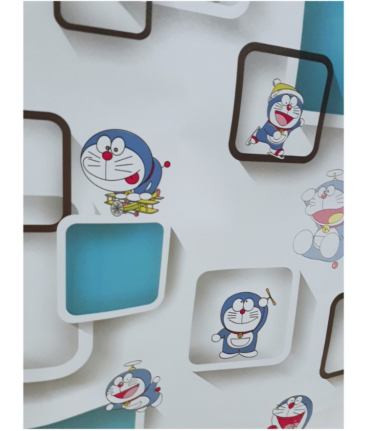 20M DECAL GIẤY DÁN TƯỜNG KEO SẴN KHỔ 45CM MẪU DOREMON Ô VUÔNG