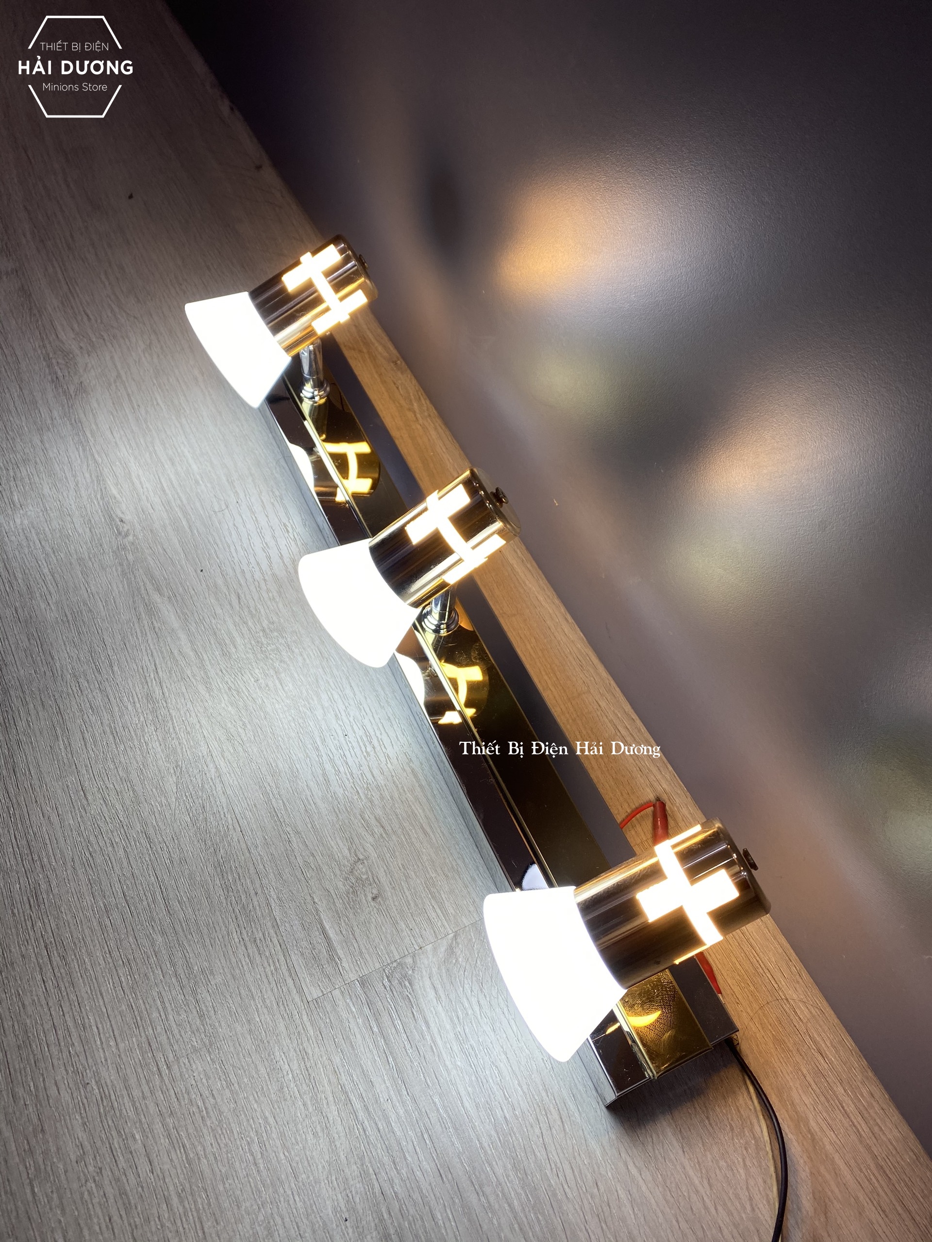 Đèn soi tranh - 3 Đèn chiếu sáng 120-3 24w Thuỷ Tinh - Điều chỉnh được góc chiếu