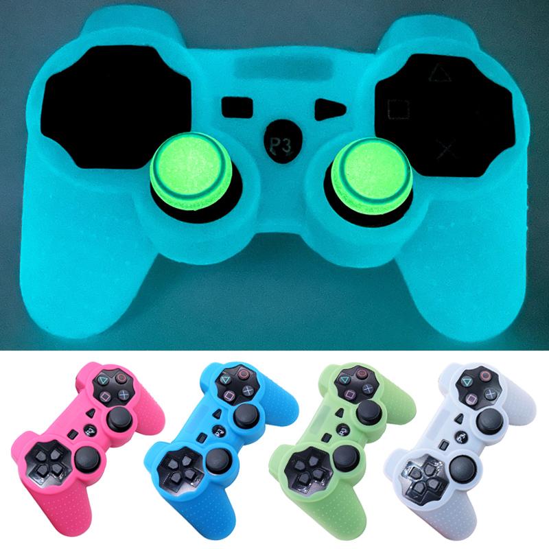 Ốp Silicon Mềm Phát Sáng Trong Bóng Tối Cho Bộ Điều Khiển PS3 Phụ Kiện Trò Chơi Tay Cầm Chơi Game Vỏ Bọc Cần Điều Khiển Cho Bộ Điều Khiển PS3 Bao Da Màu Vỏ: Dành Cho PS3 Màu Xanh Lá Cây