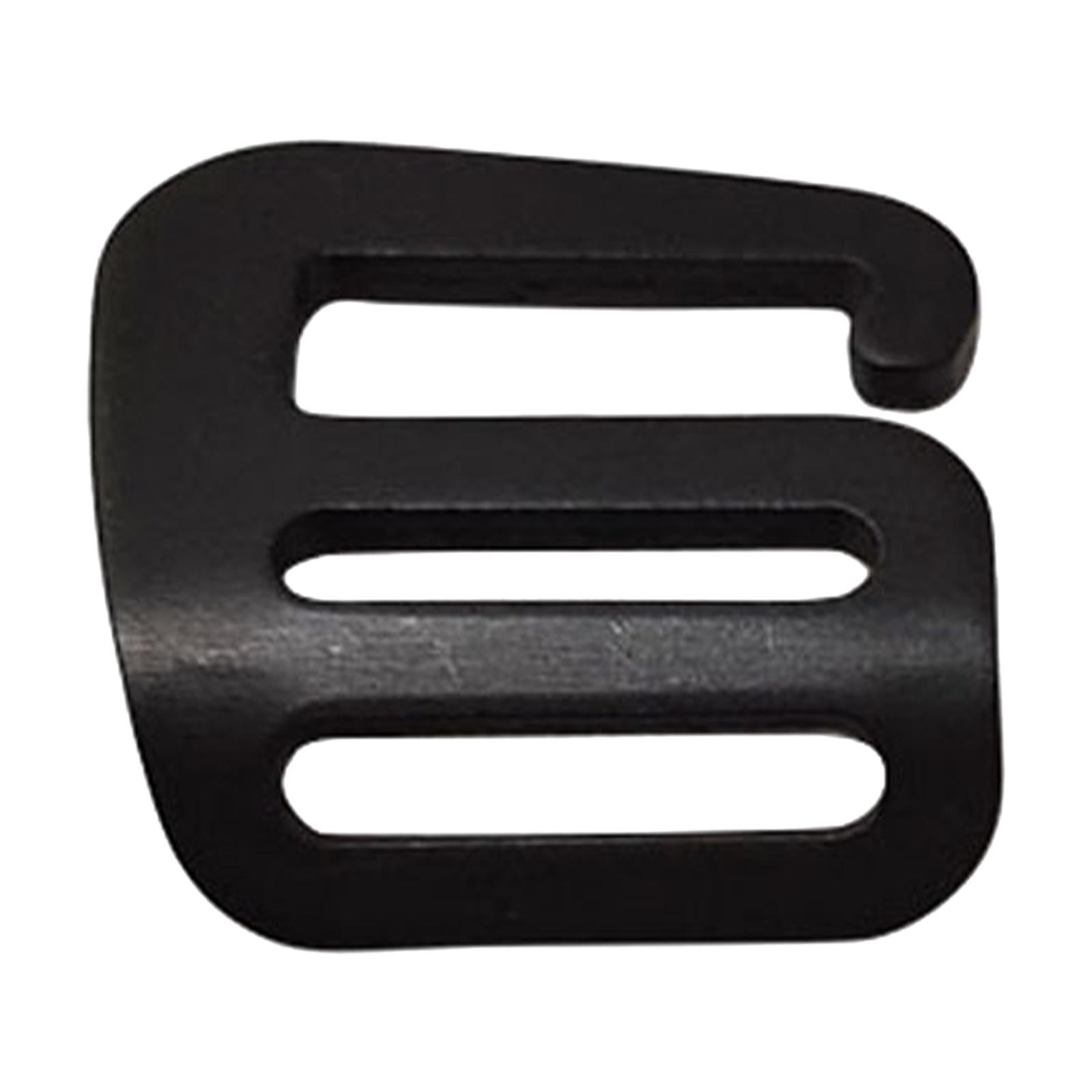 G Hook Webbing Buckle Multitool 25mm for Outdoor Luggage Sack Survival black