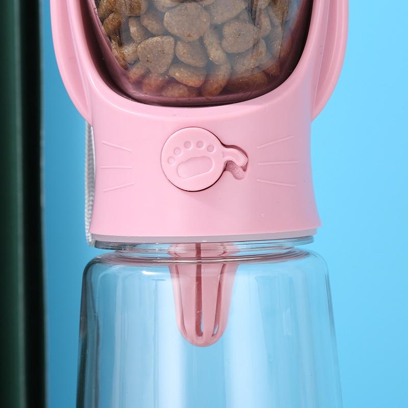 Bình Nước Bằng Nhựa Không BPA Kèm Bình Đựng Thức Ăn Cho Mèo