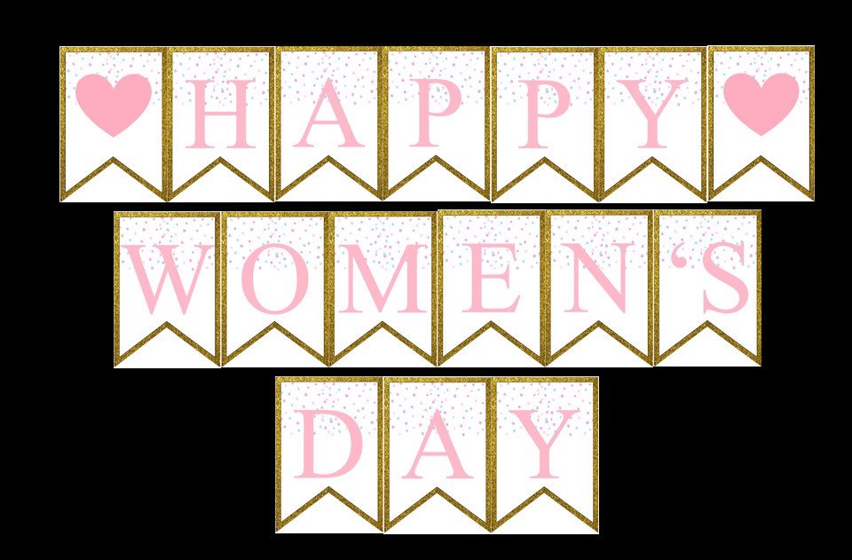 Dây cờ trang trí ngày Quốc tế Phụ nữ 8-3 women's day bunting wmd28