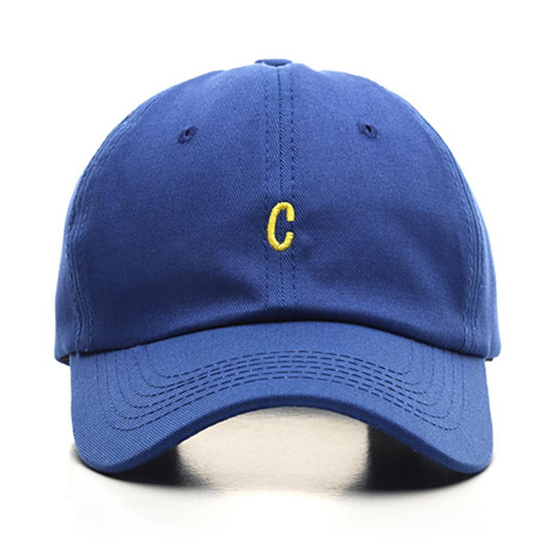 Sleckton Cotton Basketball Mũ cho phụ nữ và nam giới thời trang C thêu mũ bình thường Snapback Hat Sun Sun Caps unisex Color: Beige Size: Adjustable