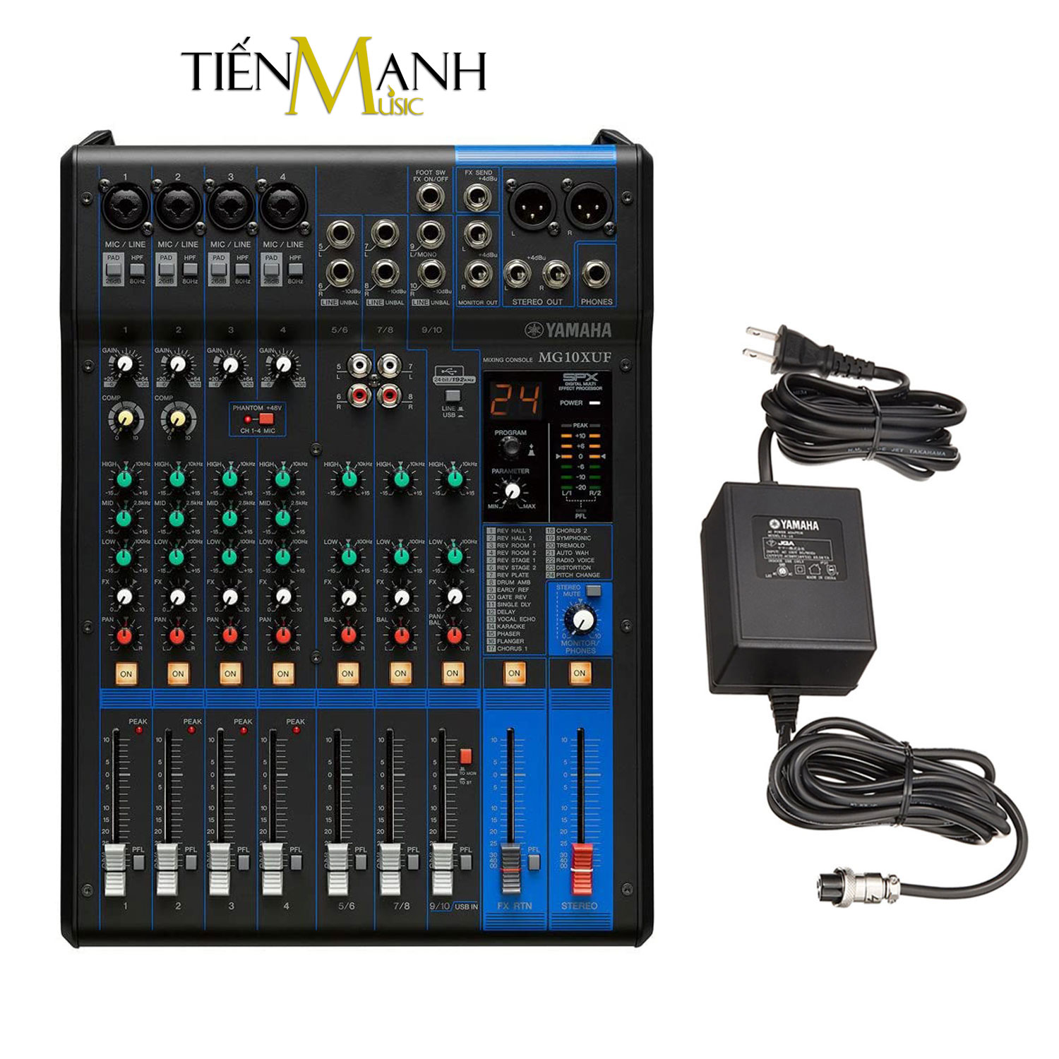 Yamaha MG10XUF Soundcard kiêm Bàn Trộn Mixer Interface Compact Stereo Mixing Console Phòng Thu Studio Mix Hàng Chính Hãng - Kèm Móng Gẩy DreamMaker