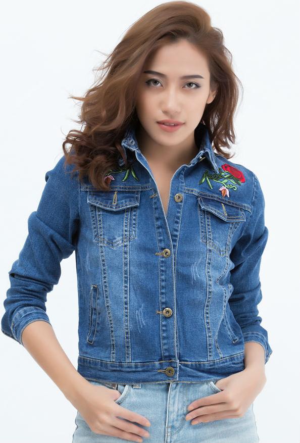 Áo Khoác Jean Nữ Titishop NT22 - Xanh