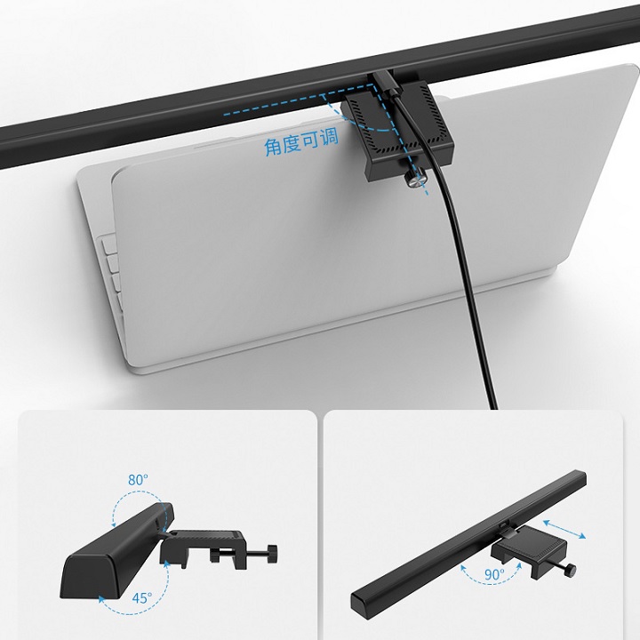 Thanh đèn màn hình máy tính xách tay, Đèn màn hình LED, Không bị lóa hoặc nhấp nháy, Đèn cấp nguồn qua cổng USB, Tiết kiệm không gian, Sử dụng tại nhà / văn phòng / quán cà phê