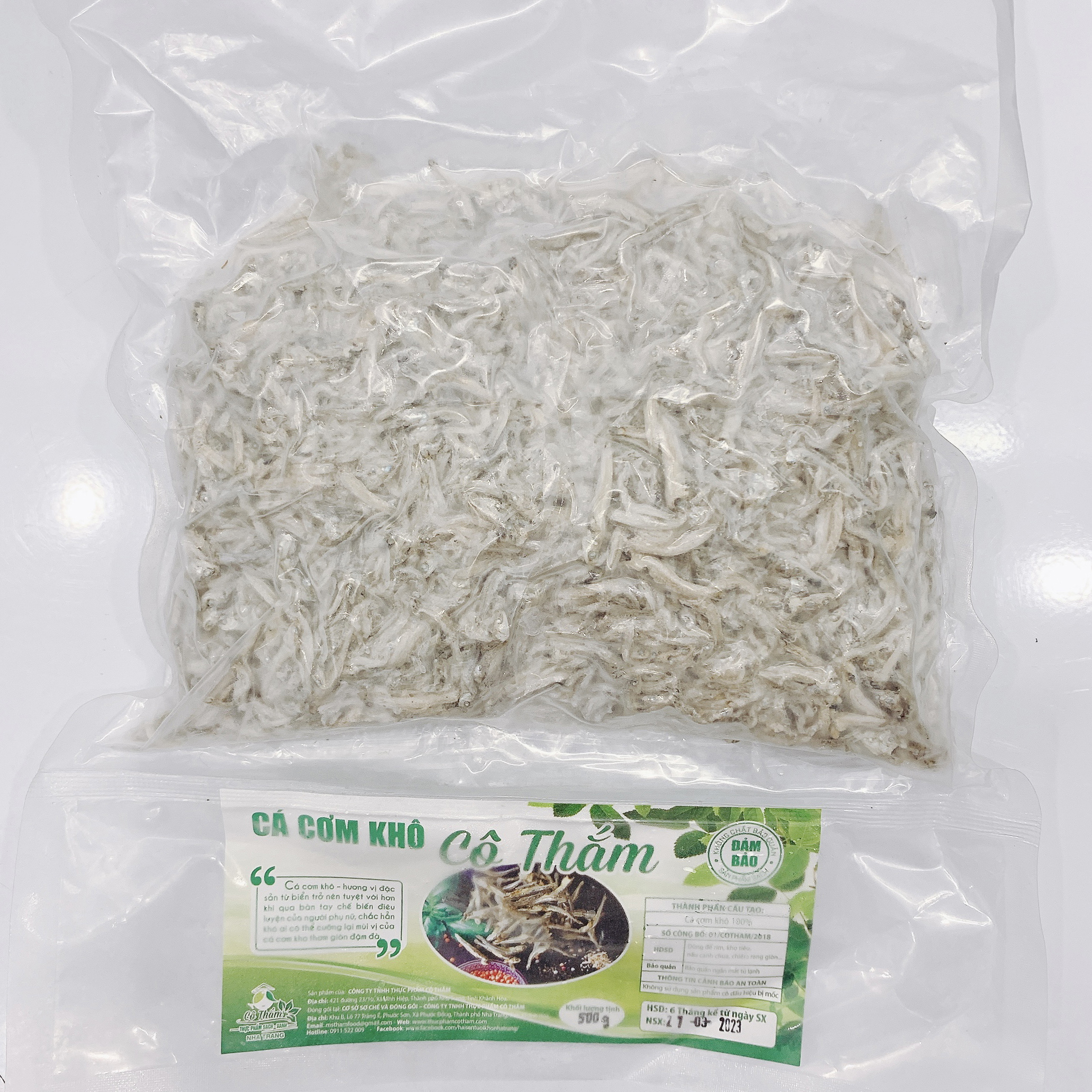 Cá Cơm Mờm Sữa Nha Trang khô size 1-2cm, 500g/ túi