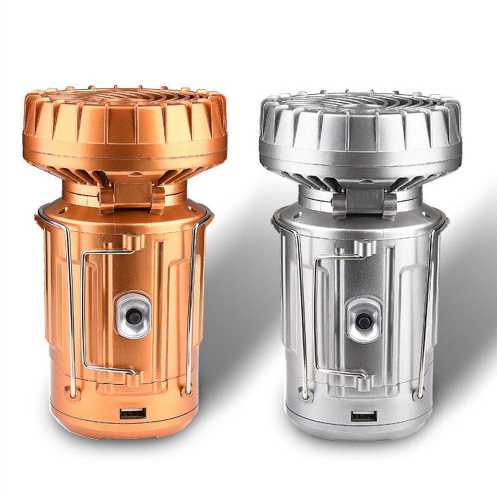 3 in 1 Multi-function Camping Light Fan Solar Charge Outdoor Camping Lantern Light