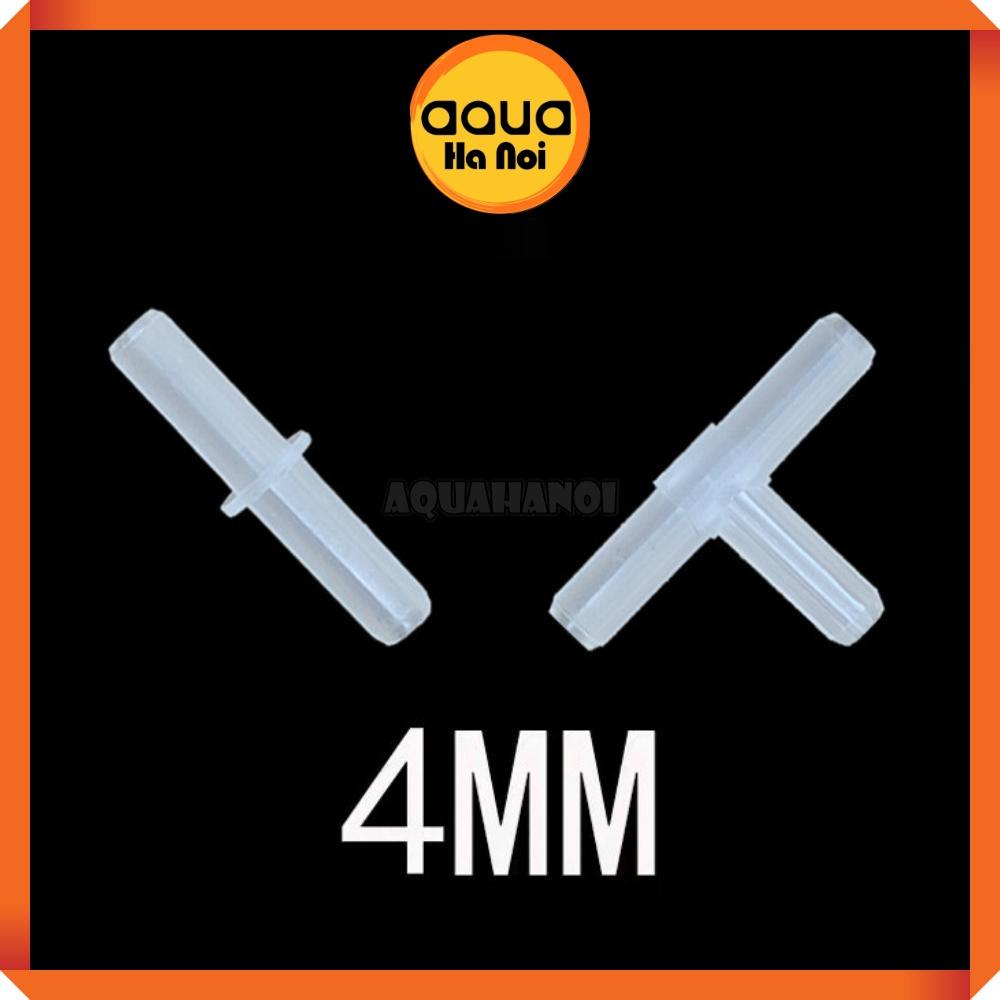 Co nhựa nối dây thẳng/chia 3 - Đầu nối dây sủi khí CO2/Oxy bể cá cảnh thủy sinh