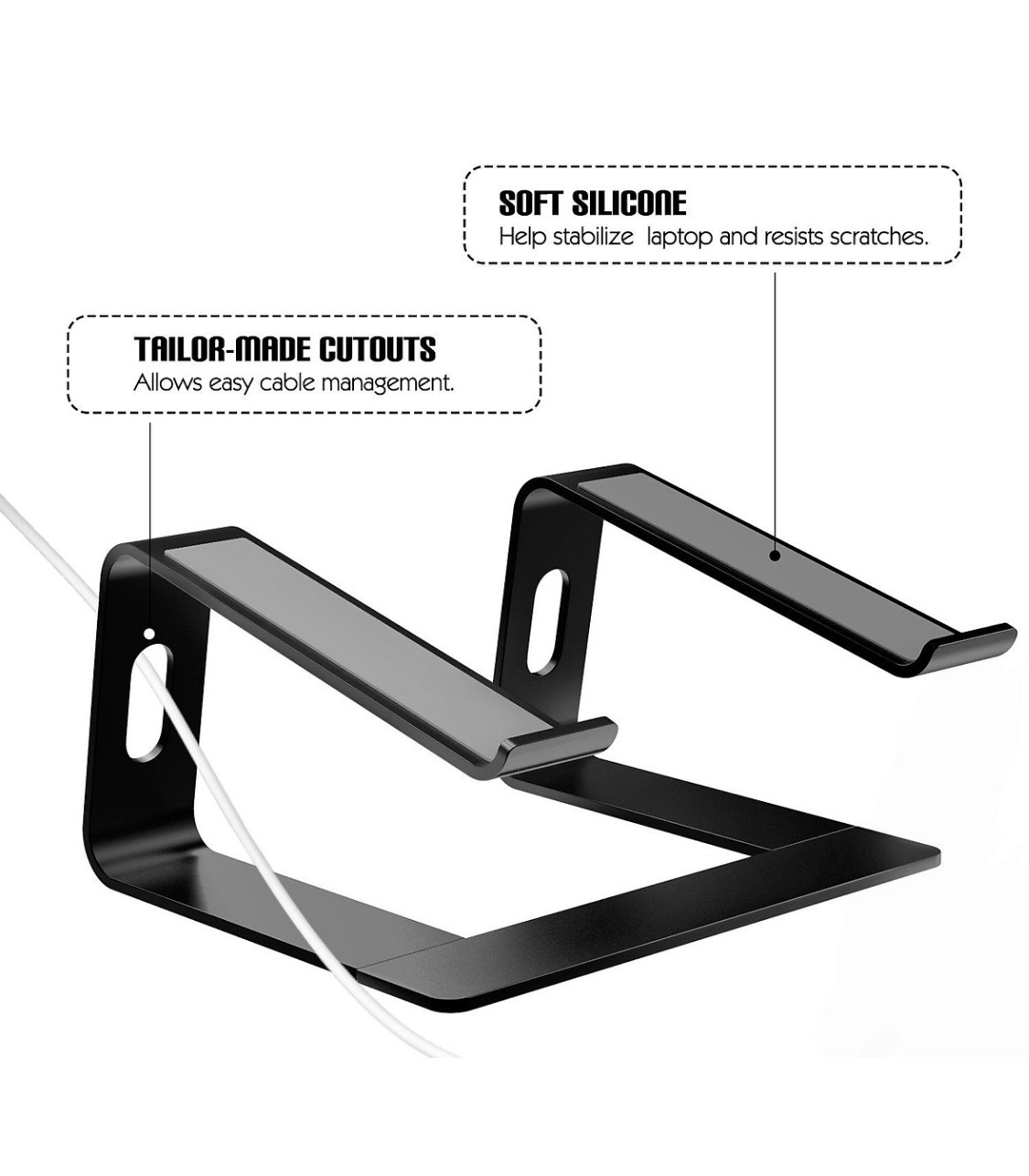 Giá đỡ nâng laptop stand hợp kim nhôm hỗ trợ tản nhiệt cho Macbook và laptop CR06 Vu Studio - Hàng chính hãng