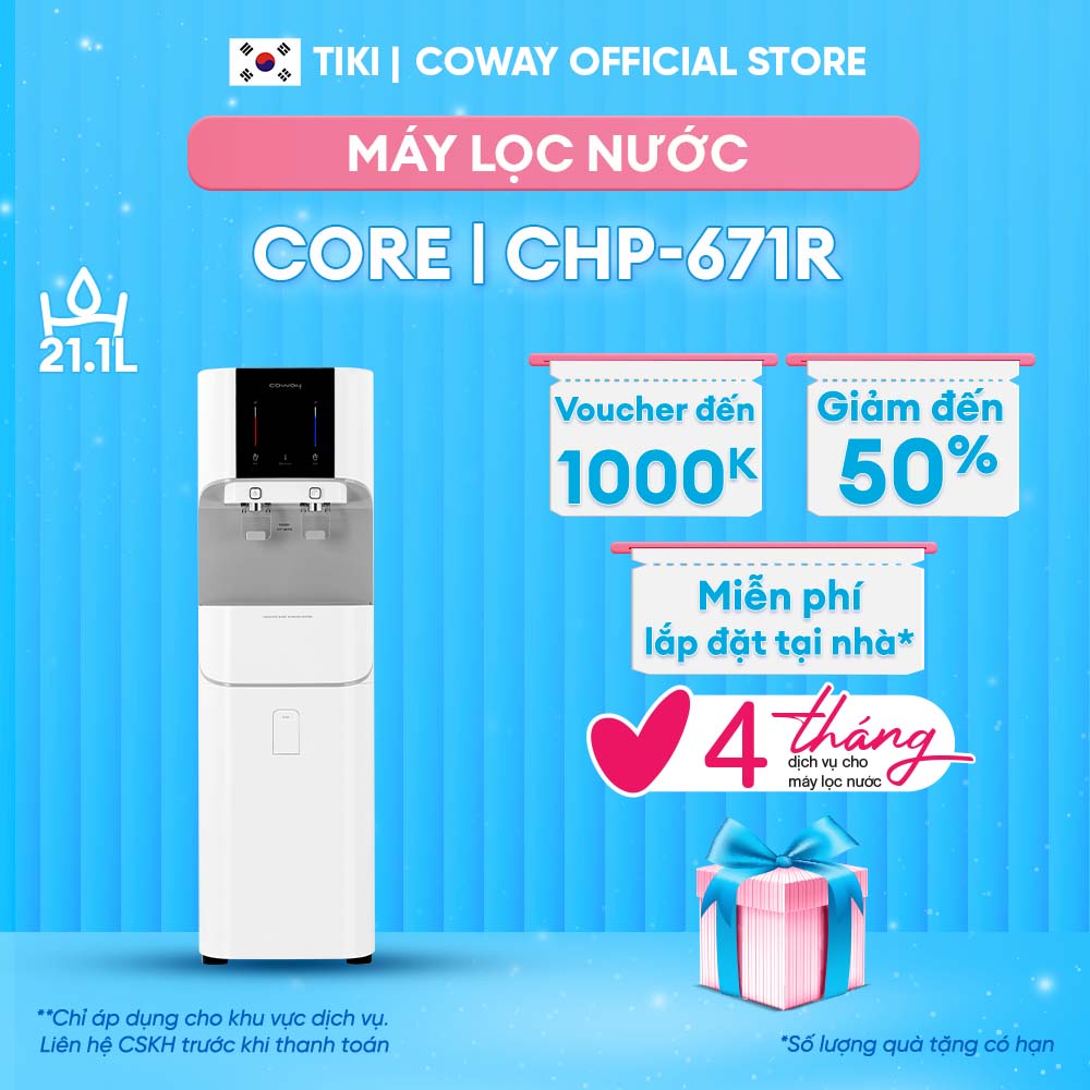 Máy lọc nước nóng lạnh Coway Core CHP-671R - Hàng chính hãng