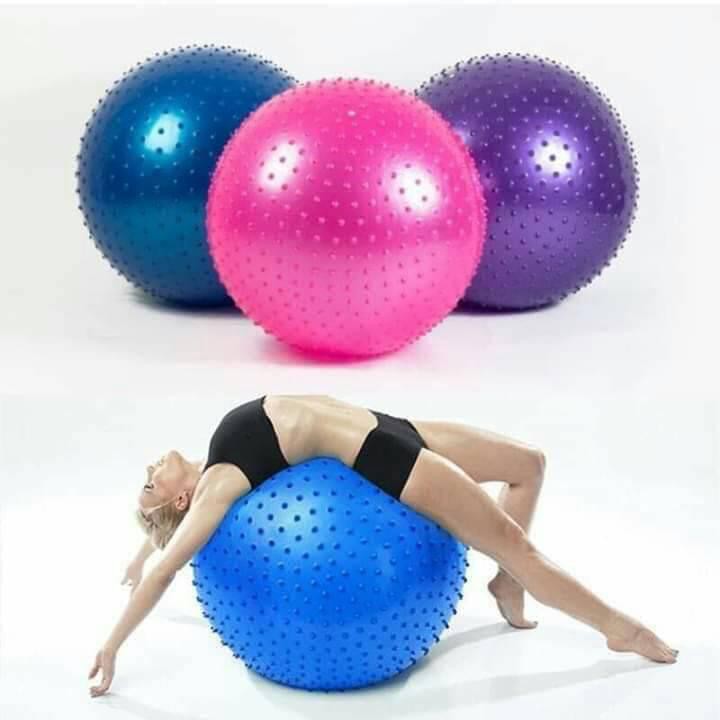 Bóng Tập Gym,Bóng Tập Yoga Có Gai 55cm Dày, Bền Đẹp, Mềm Mại, Độ Co Giãn Đàn Hồi Tốt