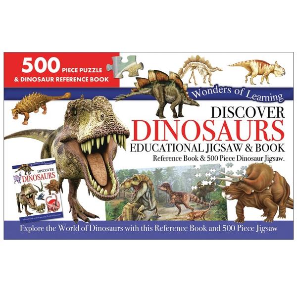 Wonders Of Learning - Discover Dinosaurs - Educational Jigsaw &amp; Book (500 Piece Puzzle)