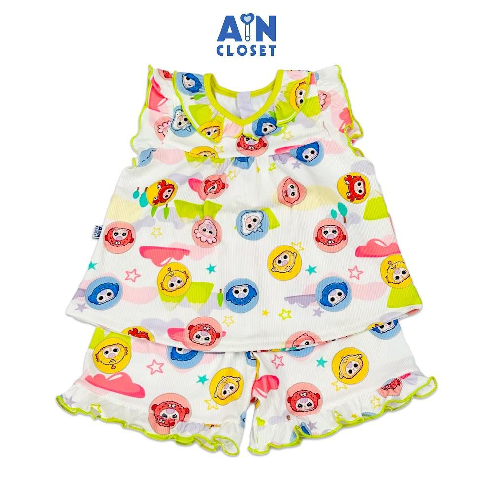 Bộ quần áo Ngắn bé gái hoạ tiết Baby Tree Hải Sản Thun cotton - AICDBGJA3BGJ - AIN Closet