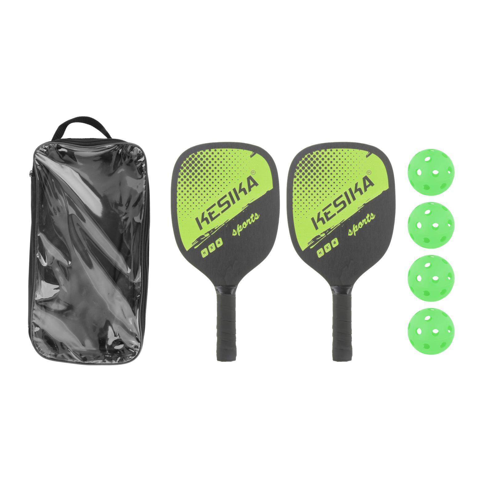 Professional Pickleball Paddles Comfort Grip with 4 Balls + Jump Rope