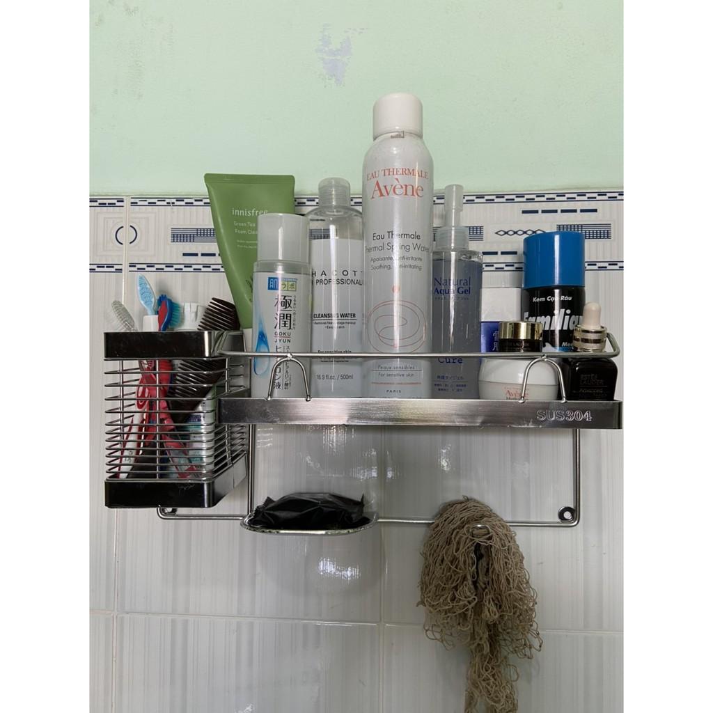 Kệ nhà tắm đa năng inox 304 cao cấp đựng nhiều thứ tiện lợi, sạch sẽ gọn gàng chắc chắn inox 304 Hcm