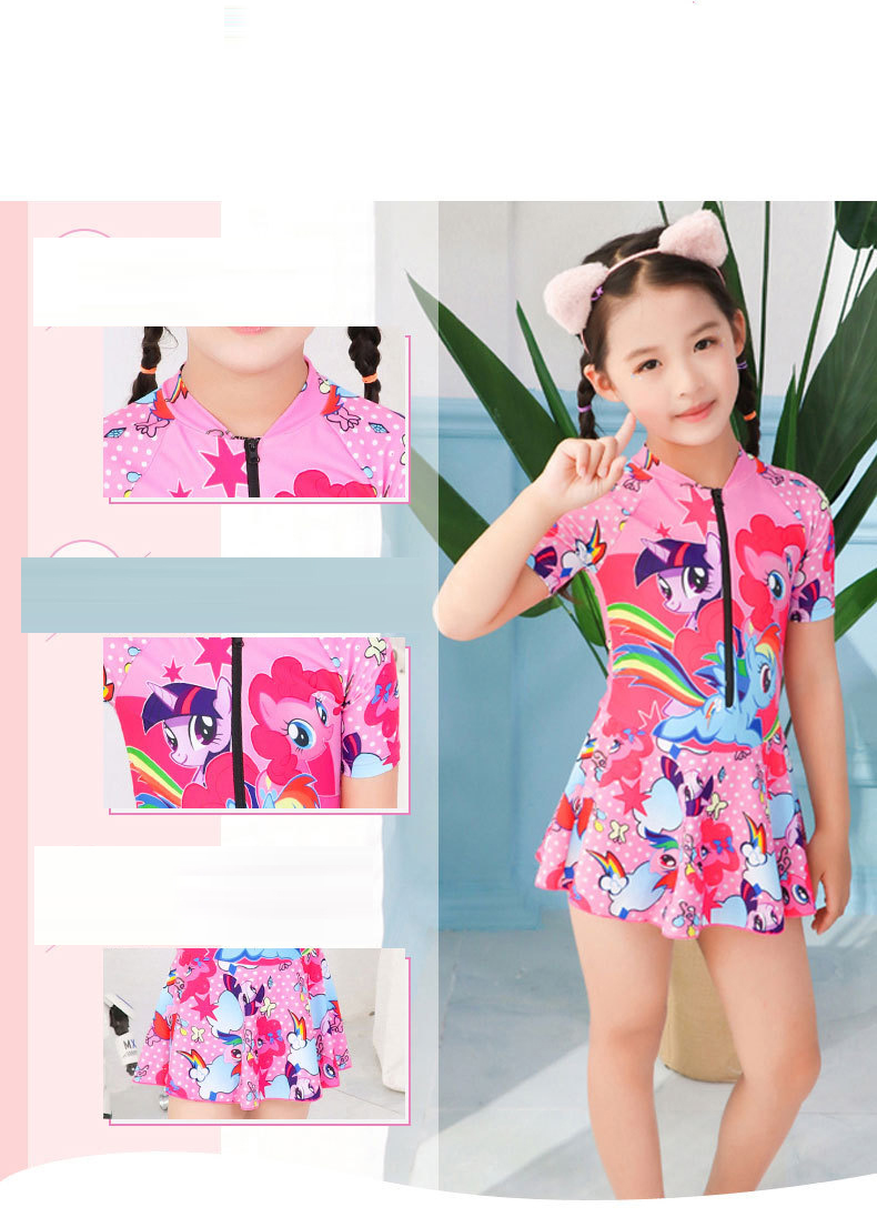 Váy bơi bé gái liền quần họa tiết xinh xắn