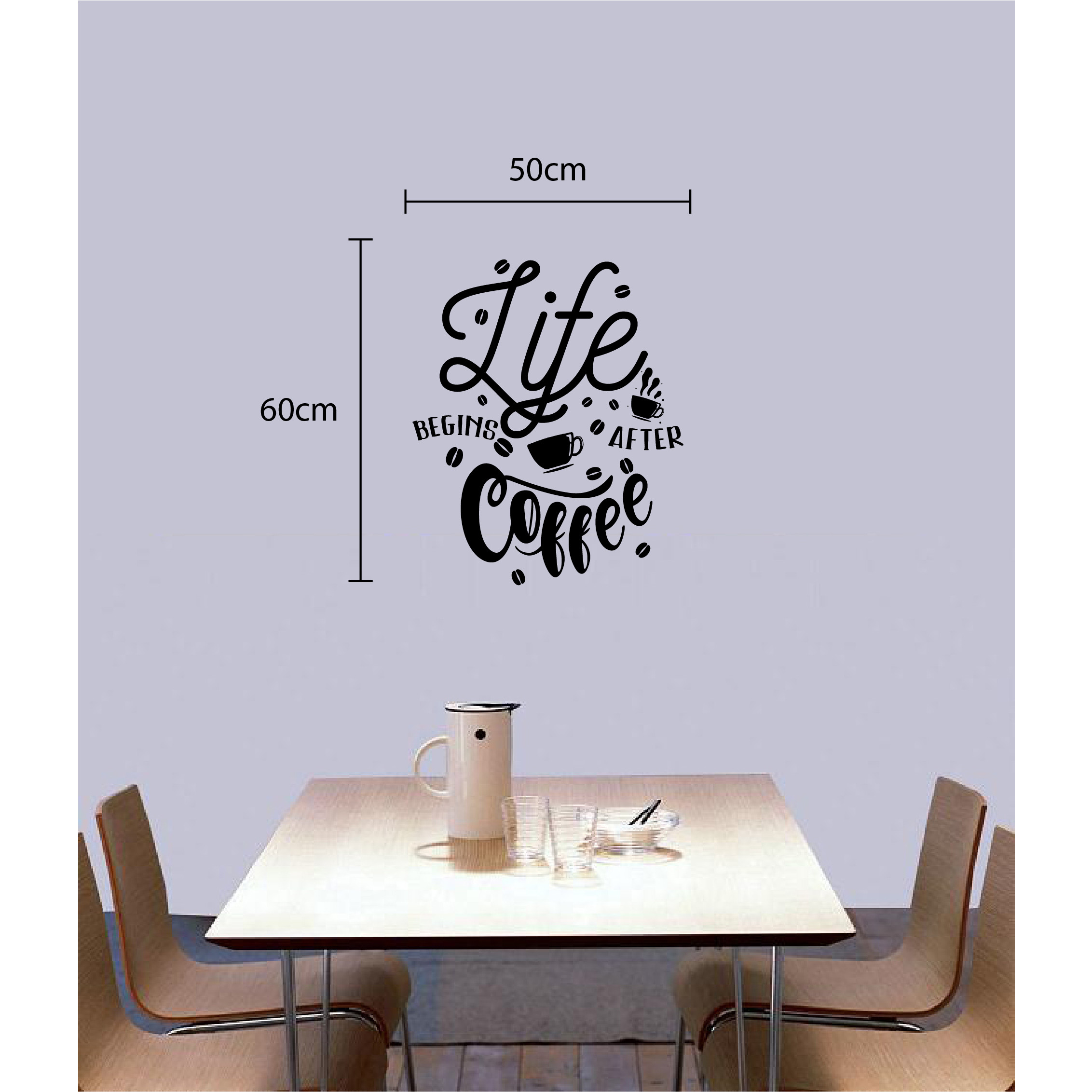 Decal trang trí quán số 1