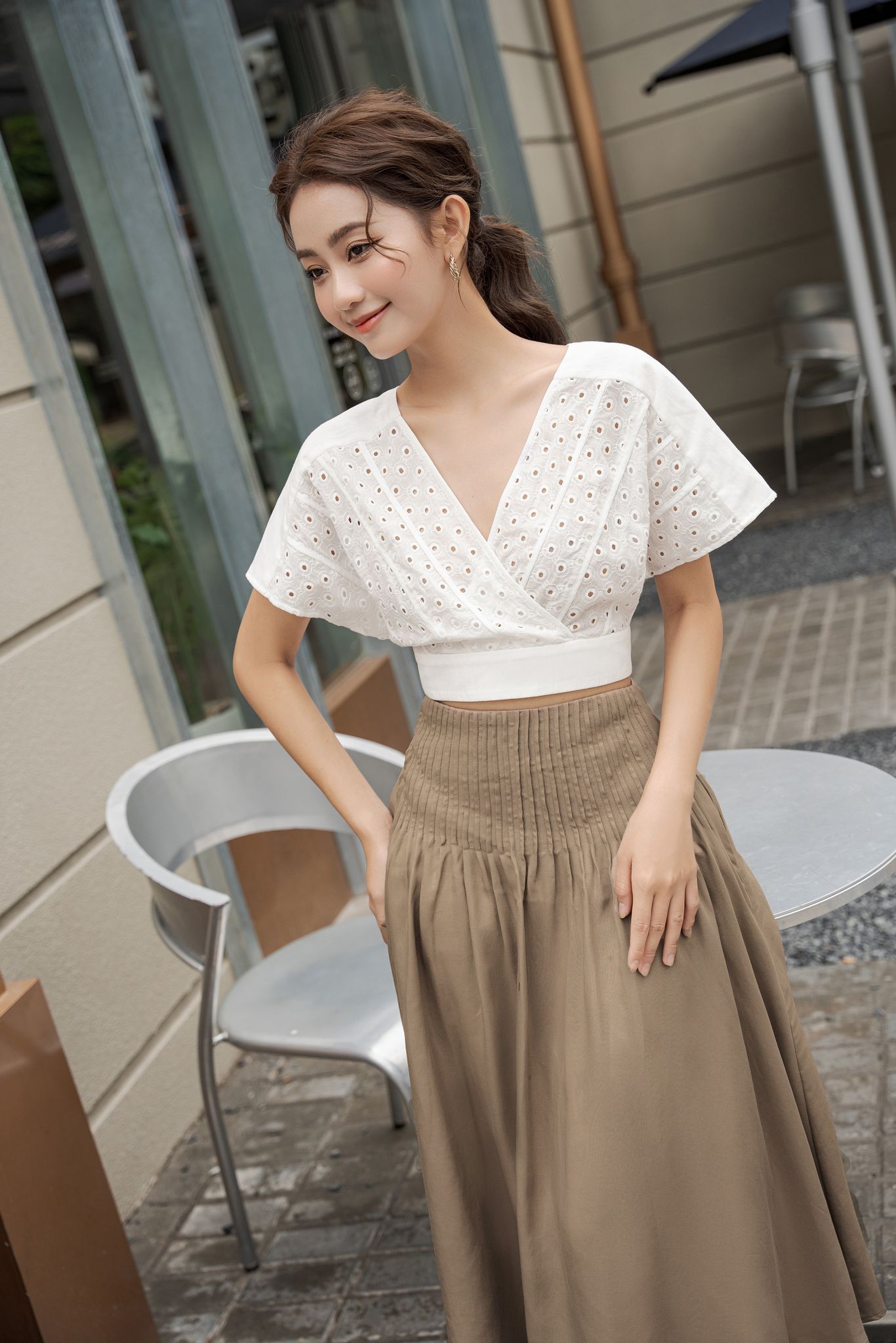 OLV - Chân váy Adalee Beige Skirt