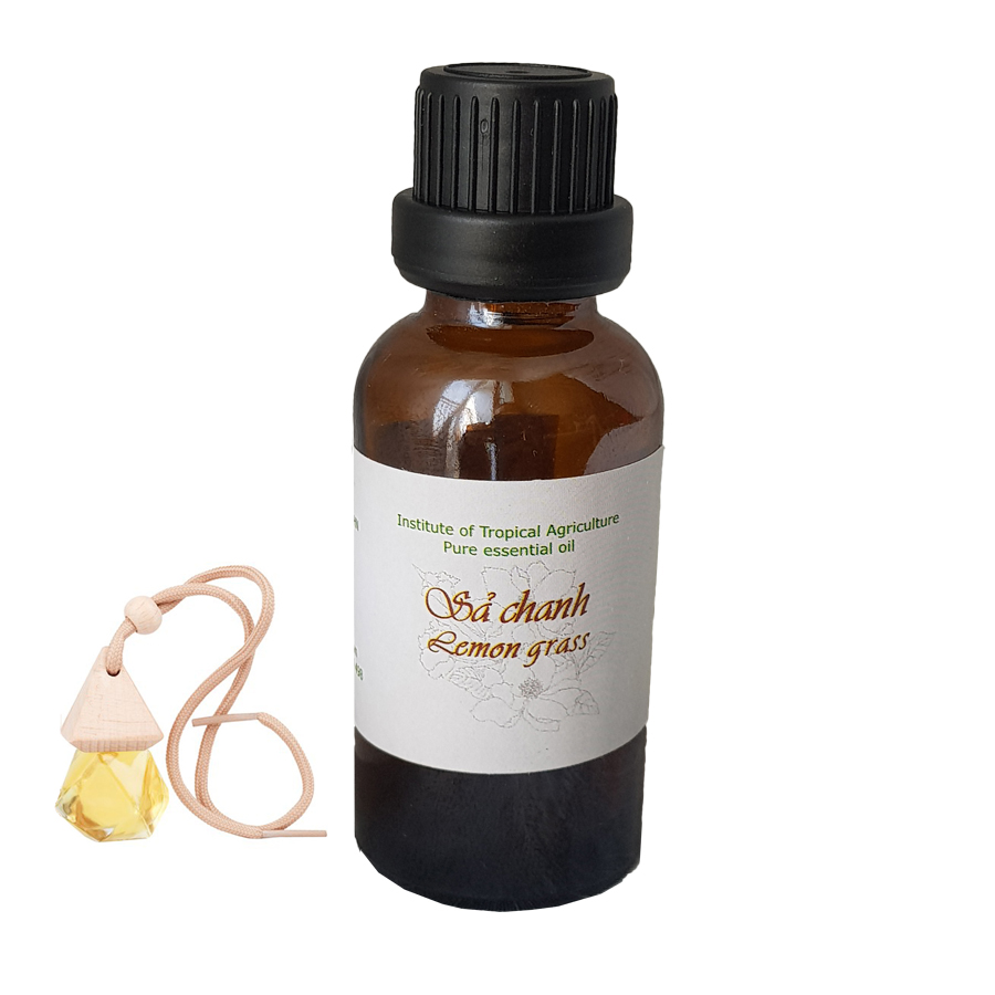 30ml Tinh dầu Sả chanh tặng 1 chai treo nắp gỗ Viện nông nghiệp