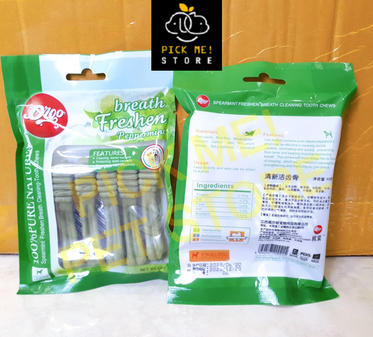 Xương Gặm Orgo - Sạch Răng, Thơm Miệng, Bổ Sung Canxi cho Chó