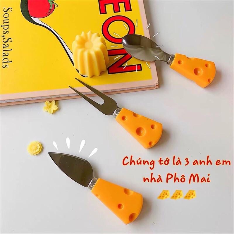 Bộ thìa dao dĩa Phô mai cute