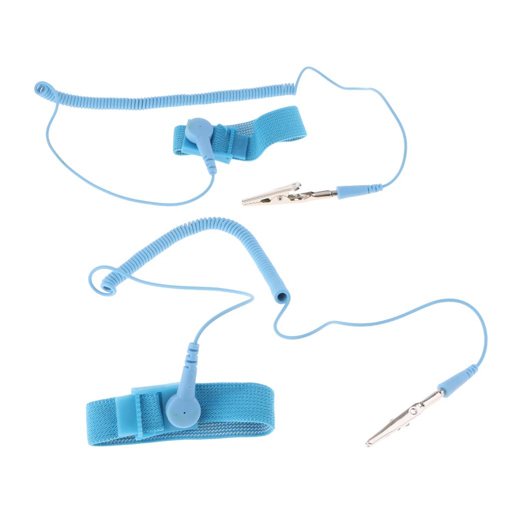 2 PC Chống Tĩnh Điện Dây ESD Tiếp Đất Cổ Tay Chống Tĩnh Điện Xây Dựng