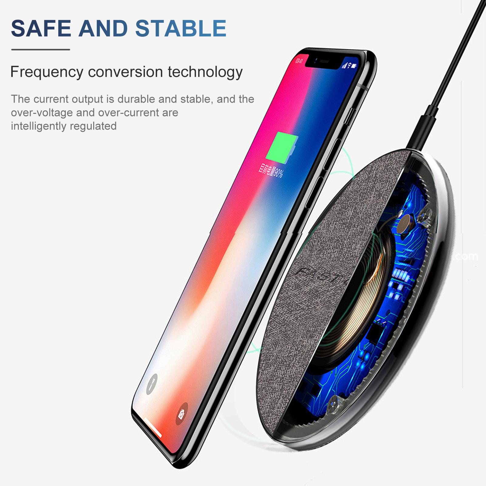 Đế sạc không dây 15W cho iPhone12 11 X XR XS Samsung Galaxy S9 S8