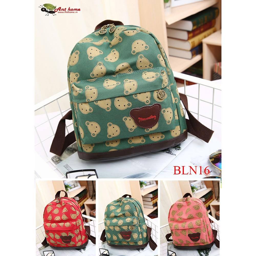 Ba lô hình gấu mẫu ba màu BLN16