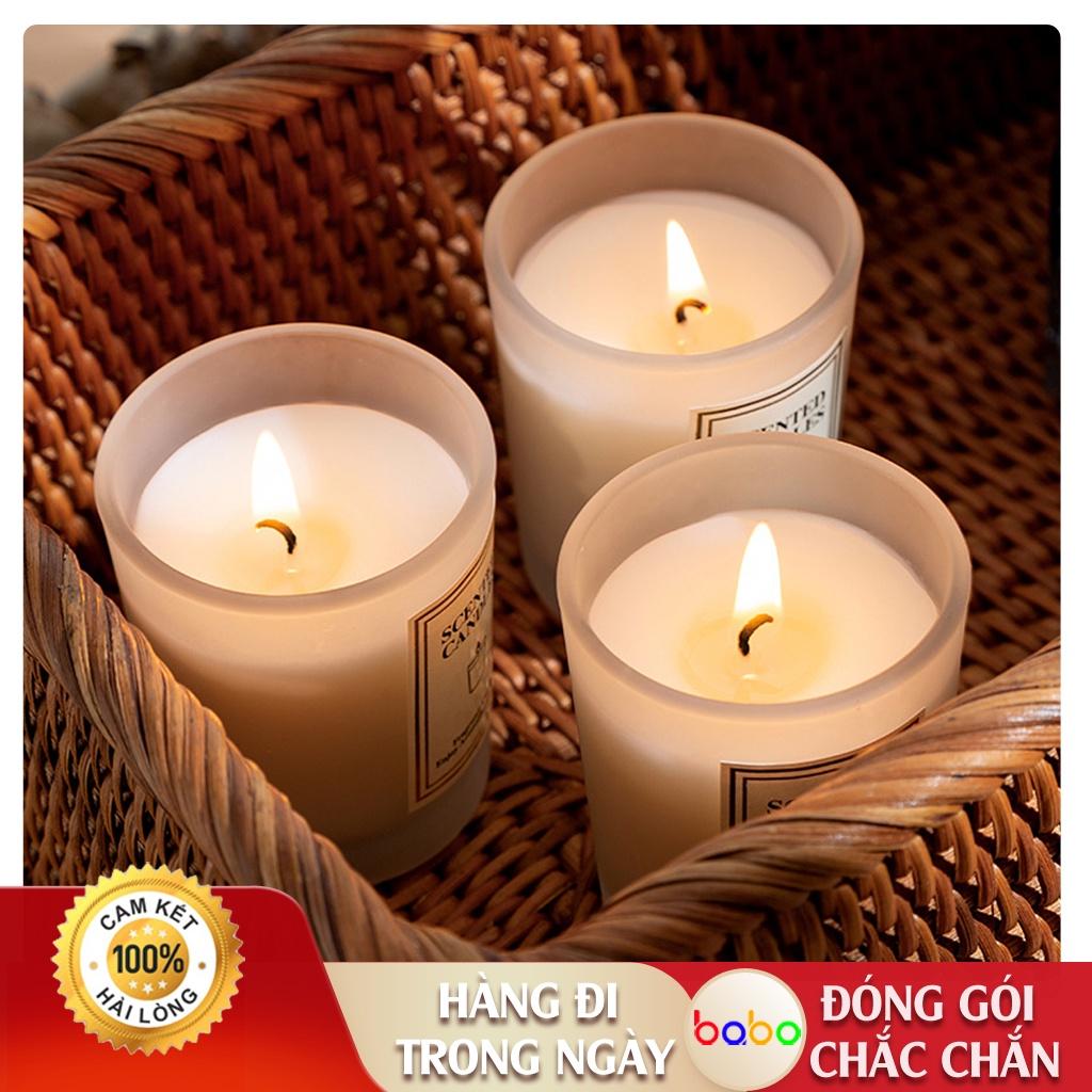 Nến thơm trang trí cốc thủy tinh làm quà tặng babo