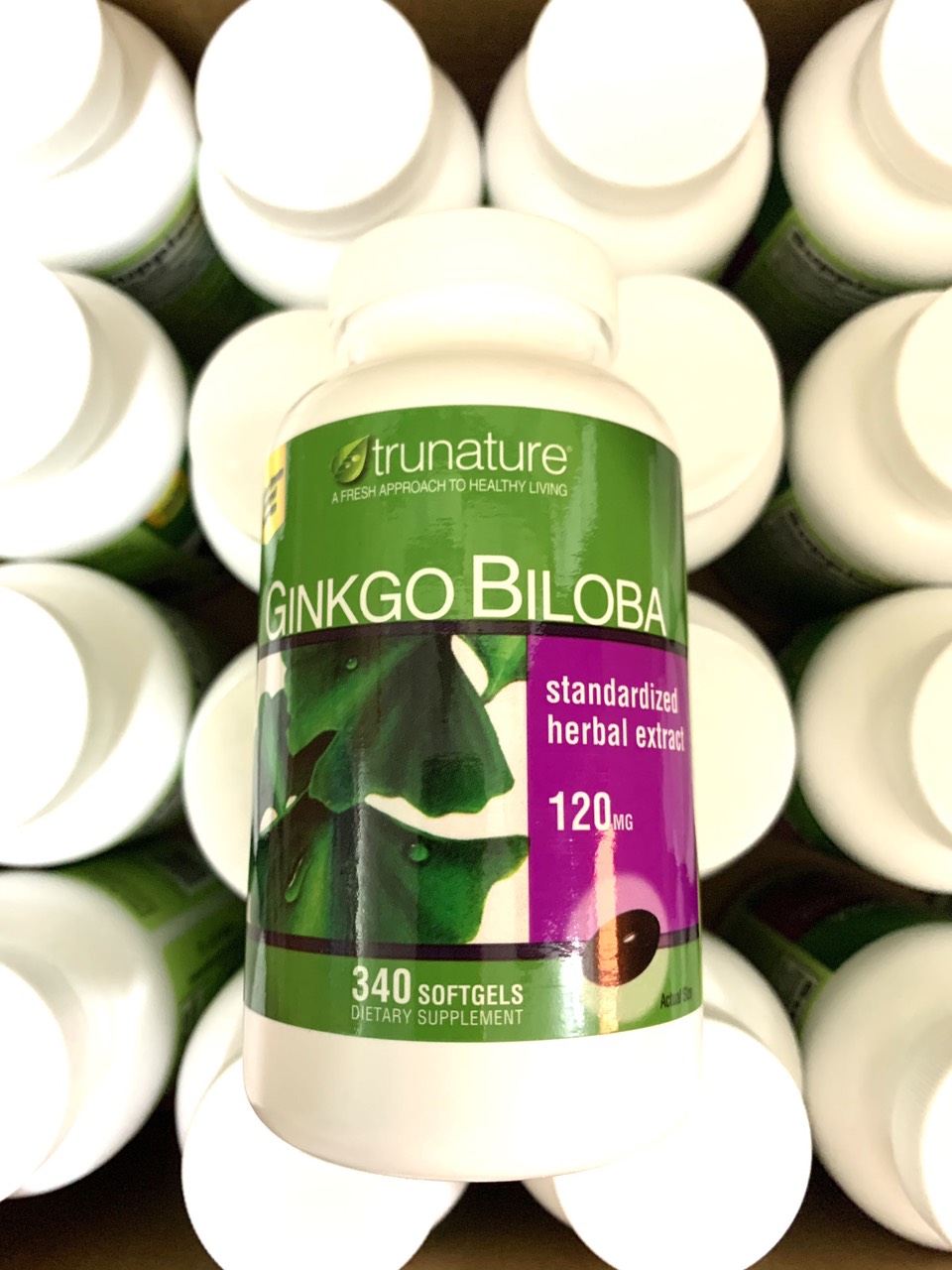 Viên uống bổ não Trunature Ginkgo Biloba 340 Viên - Mẫu 2020